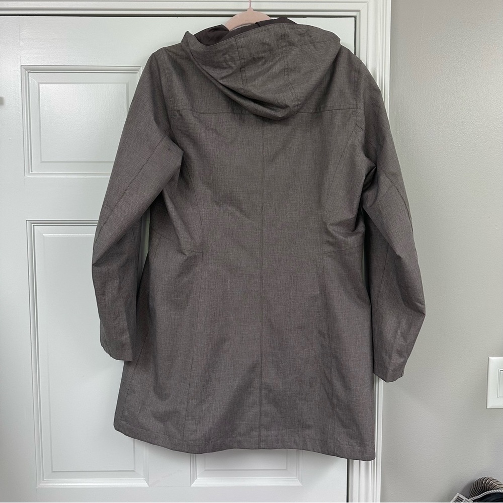 Eddie Bauer Weather Edge Rain Jacket Women's Hooded - Brown - Picture 9 of 11